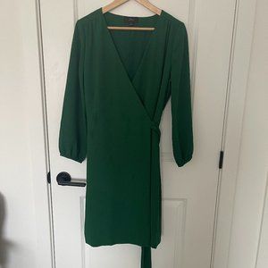 Gorgeous Green J Crew Wrap Dress